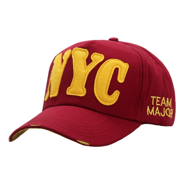Gorra de béisbol unisex con letras NYC: gorra ajustable para deportes de primavera-verano y ropa informal