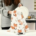 thumbnail image 6 of WOBOGO Cute Fox Kitchen Towel 6 Piece Large Cotton Dishcloth Premium Absorbency Set with Hanging Loop, 6 of 7