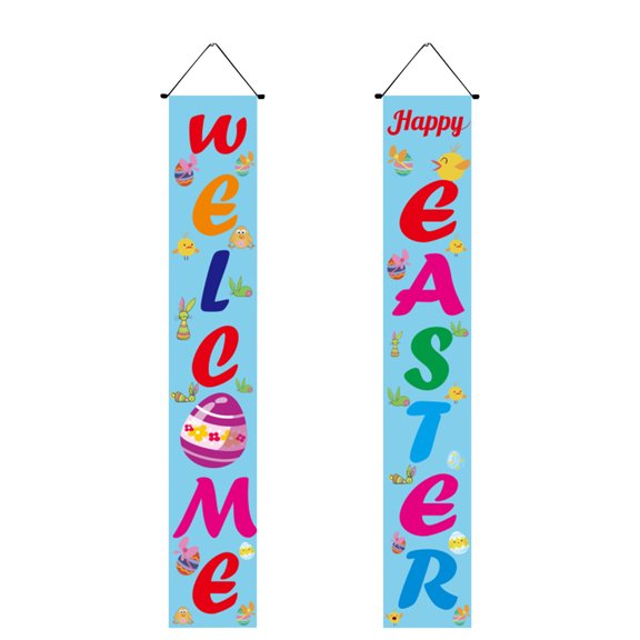 Isvgxsz Happy Easter He Is Risen Porch Sign, He Is Risen Decoration Hanging Banner Easter Eggs Easter Bunny Jesus Holiday Door Sign Decorations for Home Outdoor Indoor Wall Front Door Decor