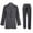 A-Gray, variant on Jinhomg Womens Plus Size Work Suit Dressy Casual Blazer Jacket with Elastic Waist Pants 2 Piece Plain Solid Business Blazer Sets Gray M