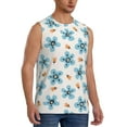 thumbnail image 2 of Balery Flower Leaves Men's Sleeveless Muscle Shirts Workout Tank Top, Moisture Wicking, Odor Protection-Large, 2 of 8