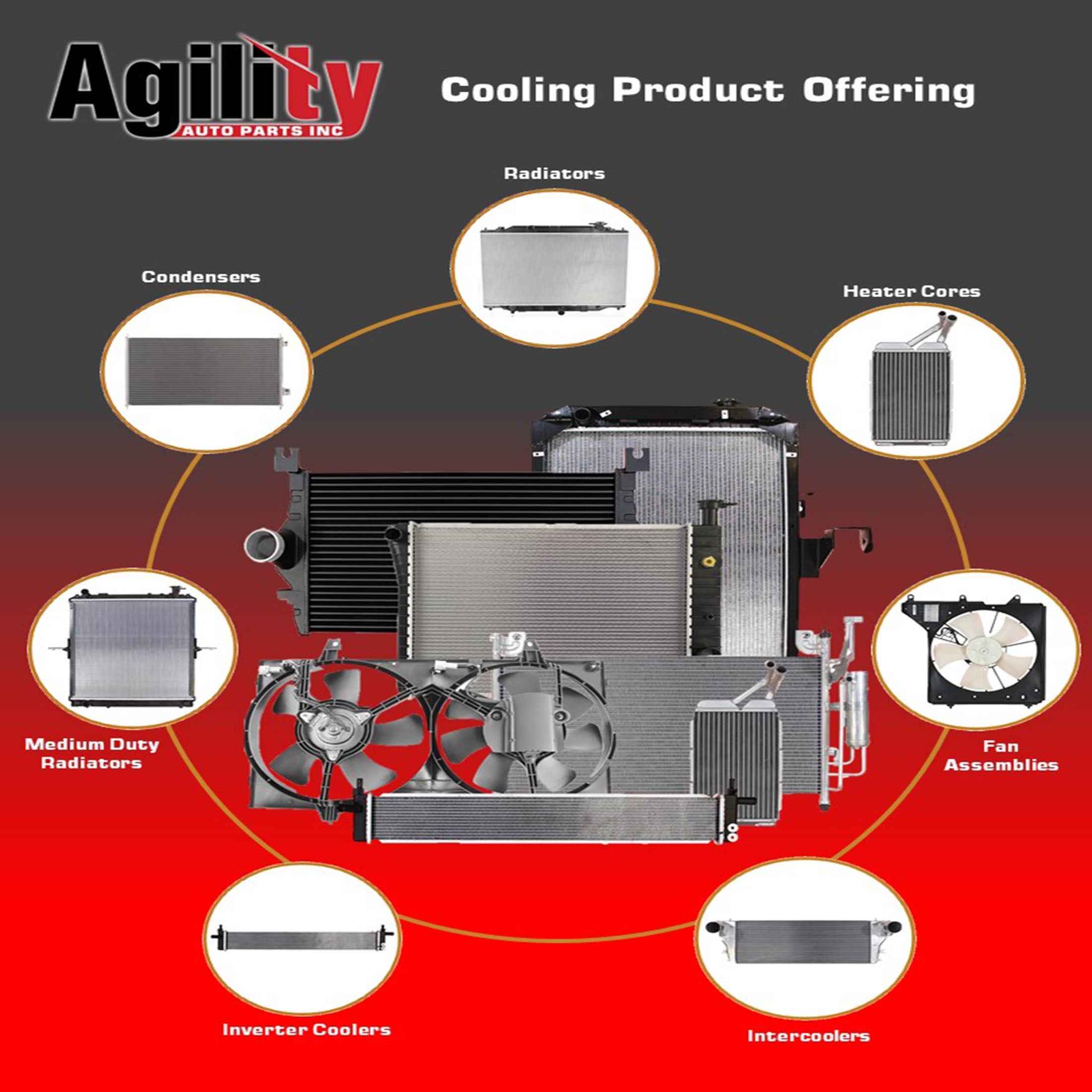 Agility Auto Parts 7013639 A/C Condenser for Nissan Specific Models