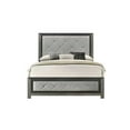 thumbnail image 3 of Acme Furniture Jehoram Queen Bed, Gray Linen & Gray Finish, 3 of 3