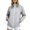 Gray, variant on Rain Jacket for Women Hoodless Zip up Stand Collar Lightweight Waterproof Hiking Windbreaker Raincoat with Pockets(Large,Army Green)