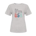 thumbnail image 4 of Tops Cortos para Mujeres Bandera de Moda Impresa Cuello Redondo, Camiseta de Manga 3/4 para Uso Diario, Casero Y Cómodo, 4 of 4