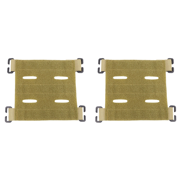 2uds. Panel de conexión Mini tablero Molle táctico Molle (cuadrado) caqui