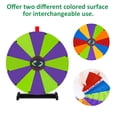 thumbnail image 3 of WinSpin 24" Display Prize Wheel Purple & Green DIY Tabletop 12 Slots Modular Custom Spinning Wheel for Pop Up Trade Show, 3 of 9
