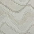 thumbnail image 4 of 2' x 7' Ivory Abstract Waves Wool Runner Rug, 4 of 4