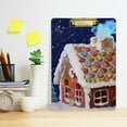 thumbnail image 6 of FMSHPON Gingerbread House Clipboard Hardboard Wood Nursing Clip Board and Pull for Standard A4 Letter 13x9 inches, 6 of 8
