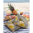 thumbnail image 3 of Pack of 2 Outdoor Pillow Covers, Honey Bee Gnome Honey Daisy Farmhouse Buffalo Plaid Waterproof Square Throw Pillowcase Cushion Decorative Pillow Covers for Couch Patio Tent, 24x24 in, 3 of 6