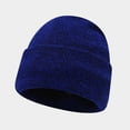 thumbnail image 4 of MIASHUI Women's Scarf, Hat, and Gloves Three-Piece Set Winter Outdoor Riding Skiing Cold Protection Solid Color Knit Hat Warm Set Navy, 4 of 9