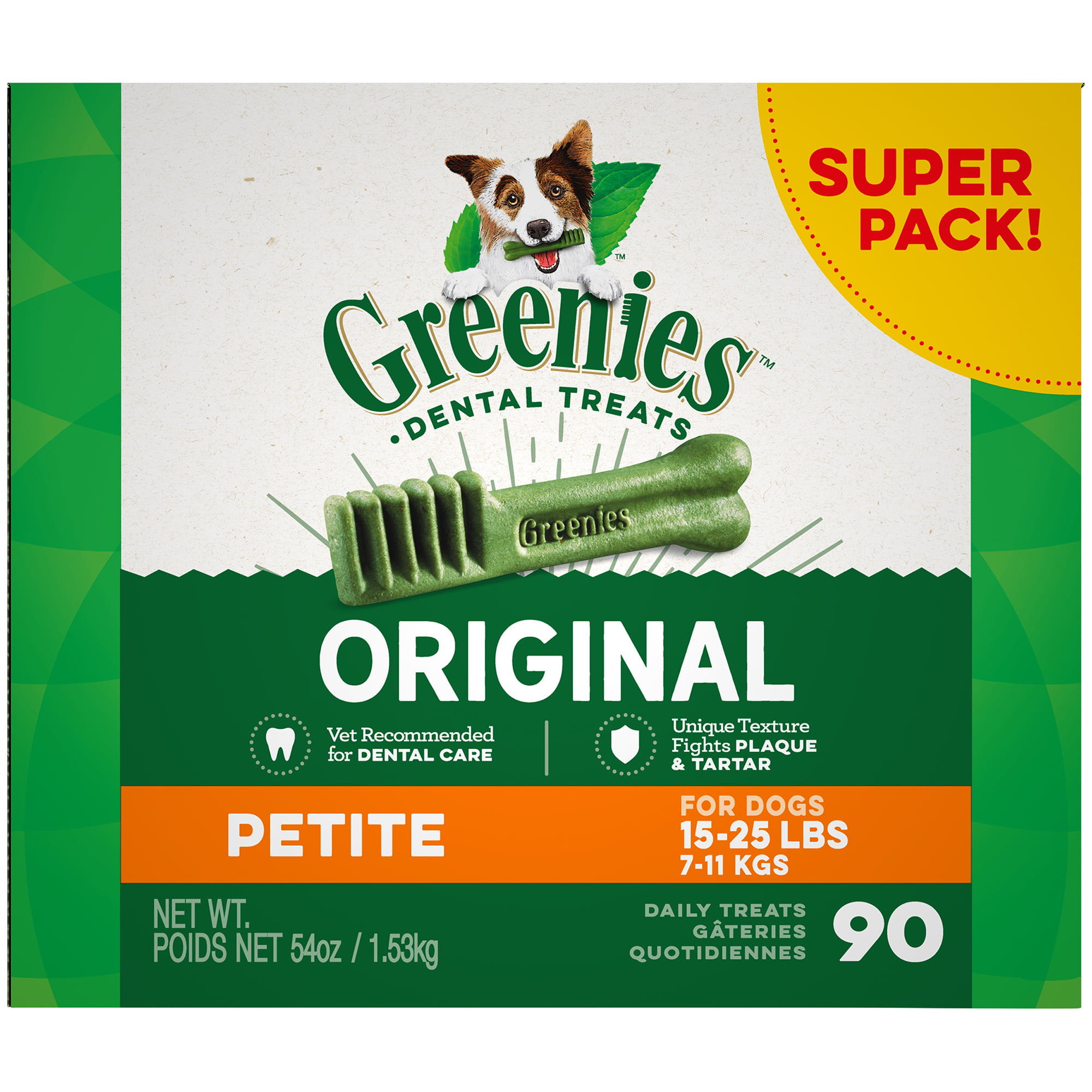 Greenies Original Petite Natural Dental Dog Treats, 54 Oz