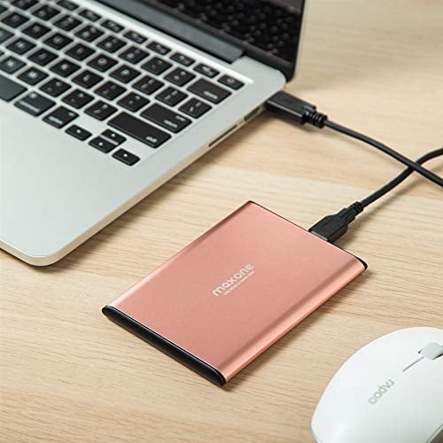 250GB External Hard Drive Portable Rose Pink Mac Maxone 2.5 Ultra Slim HDD Storage USB 3.0 for PC Laptop Chromebook 