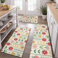 thumbnail image 2 of Pioneer Flower Floral Print Pattern Kitchen Rugs Sets Of 3,Kitchen Runner Rugs Non Skid Washable,Decorative Kitchen Floor Mats for Kitchen,Sink,Laundry,17"x30"+ 17"x47" + 17"x59", 2 of 6