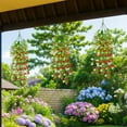 thumbnail image 6 of Twfbrm Pack of 4pcs Artificial Hanging Flowers Plants Plastic Rattan Flower Vines Faux Plant for Indoor Outdoor Home Farmhouse Garden Porch Wall Fence Wedding Party Decor, 6 of 7