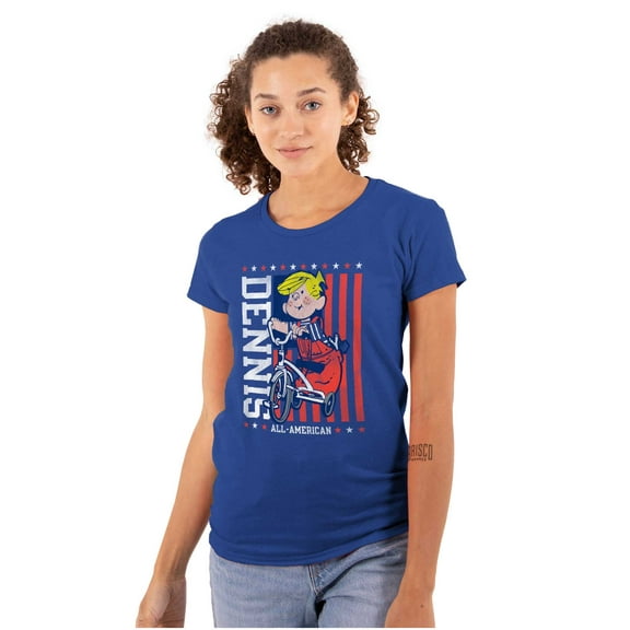 All American Dennis the Menace Women's T Shirt Ladies Tee Brisco Brands X