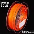 thumbnail image 3 of Bsvklp 50m 20/30LB Fly Lines Backing 8 Aparejos Pesca Trenzados Sin Encerar (naranja 30LB), 3 of 7