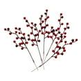 thumbnail image 3 of Artificial Red Berry Stems 5-Pack, 11.8 Inch Burgundy Berry Branches for Christmas Tree Decor, Holiday Wreaths, Wedding Centerpieces and DIY Floral Arrangements, 3 of 6