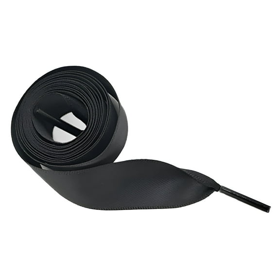 VANIDO Pair of 0.7M Silk Ribbon Shoelaces Fashion Shoe Laces Flat Shoestring for Diy Shoes Decoration Black Shoe Laces(Black)