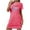 Hot Pink, variant on HomeGardon Women's Sleepwear Nightgowns for Women,Fashion Print Medium Length Dress Oversized Short Nightgown Fashion Chest Print Short Sleeve Nightdress,S-XXL
