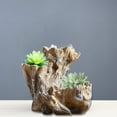 thumbnail image 6 of Fzaqwen Planter Pot Artificial Driftwood Succulent Container for Bedroom Home Indoor Brown White, 6 of 9