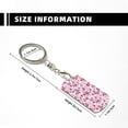 thumbnail image 4 of Goofa Flower Butterfly Printed Rectangular Metal Keychain Bag Charm Floral Charm for Purse Keys Metal Keyring Gift for Women Accessories, 4 of 7