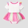 thumbnail image 3 of Care Bears Baby Girls Romper Graphic Rainbow Tutu Dresses Ruffle Sleeves Bodysuit Summer Outfits Sizes 0/3-18M, 3 of 6