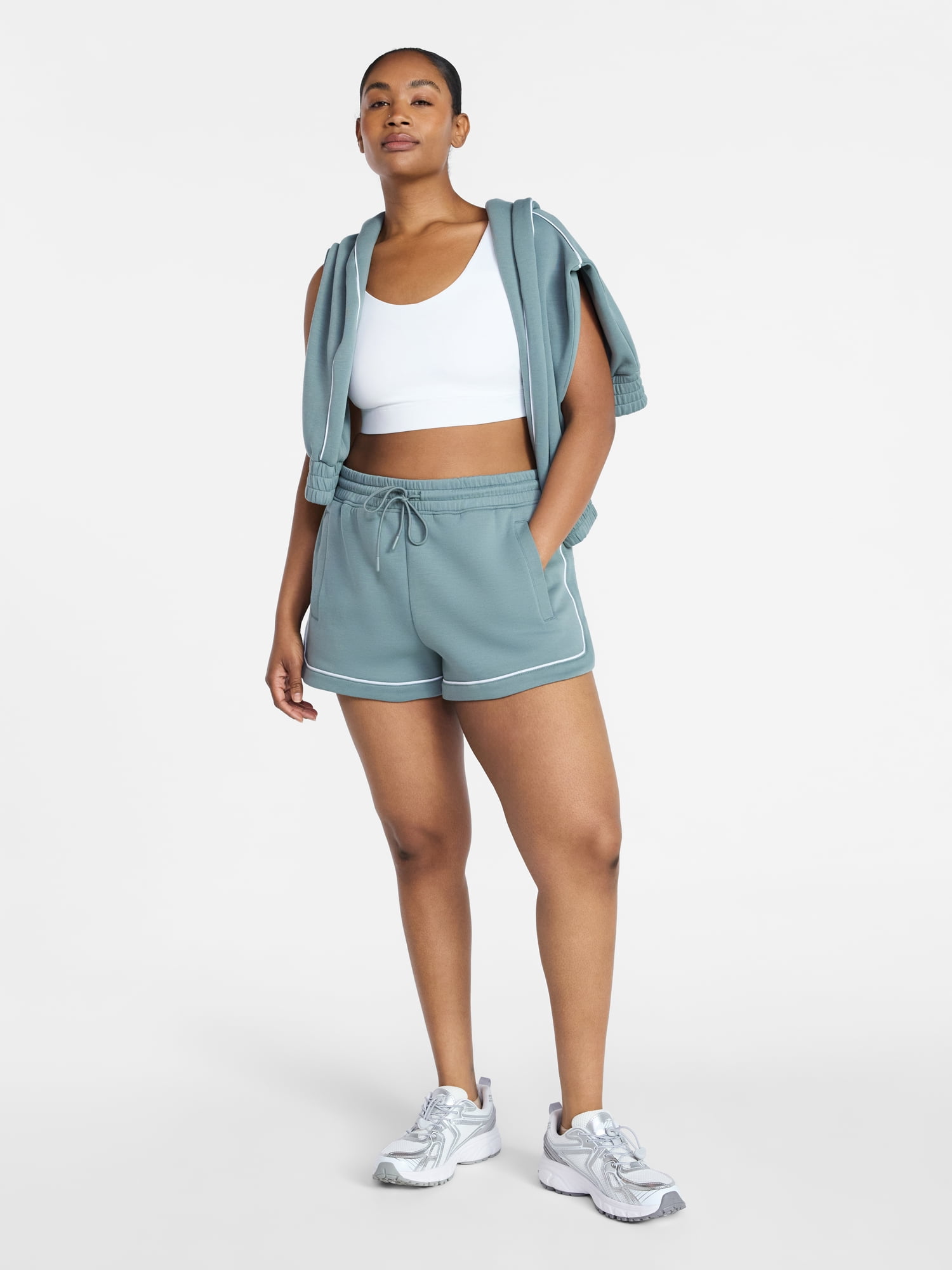 Avia Women's ScubaKnit Shorts, 3'' Inseam, Sizes XS-XXXL