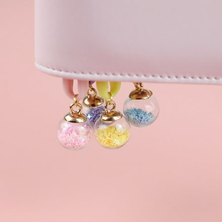 

Farfi 10Pcs Glass Balls Eye-catching Mini Glass Clear Beads Charms Pendants for Home