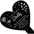 thumbnail image 2 of Heart Daddy Garden Stake Memorial Remembrance Plaque Stake for Cemetery Acrylic Grave Stake Waterproof Sympathy Garden Stake for Yard Grave Cemetery (Daddy), 2 of 8