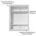 thumbnail image 5 of Ropero Closet Madesa Denver 2 Puertas Corredizas con Espejo Blanco/Negro, 5 of 5