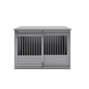 New Age Pet ECOFLEX® Barn Door Dog Crate & End Table, Indoor Furniture Style Kennel