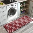 thumbnail image 3 of Burgundy and White Wavy Pattern Kitchen Rug Mat,Kitchen Runner Rugs Non Skid Washable,Decorative Kitchen Floor Mats for Kitchen,Sink,Laundry,17"x47.2", 3 of 7