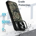 thumbnail image 2 of For iPhone 12 Pro / 12 6.1" Phone Case,With Contractile Lens Ring Kickstand,Compatible with Mag-Safe,Heavy Duty Shockproof Anti-fall Drop Protection,Camouflage Pattern Back,Durable Phone Case,G, 2 of 5