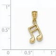 thumbnail image 3 of 14K Yellow Gold Polished Music Note Pendant Made In United States yc1260, 3 of 3
