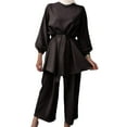 thumbnail image 2 of Neinkie Robes Musulmanes Élégantes pour Femmes Robe Haut Femmes Abaya Robe Robe Pantalon Long Ensemble Deux Pièces, 2 of 7