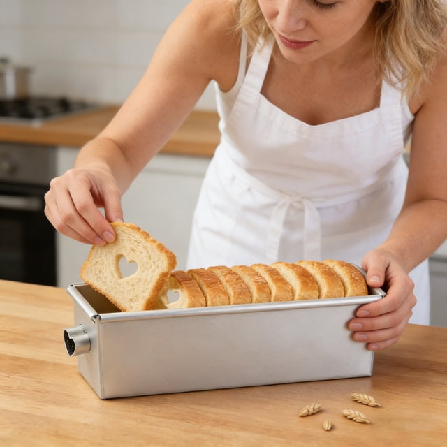 Aluminum Alloy Loaf Pan With Center Tube Non Stick Bread Baking Pan For Cake For Meatloaf Dishwasher