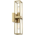 thumbnail image 5 of Possini Euro Design Fabian Modern Wall Light Sconces Set of 2 Warm Brass Hardwired 4" 2-Light Fixture Open Rectangular Frame for Bedroom, 5 of 9