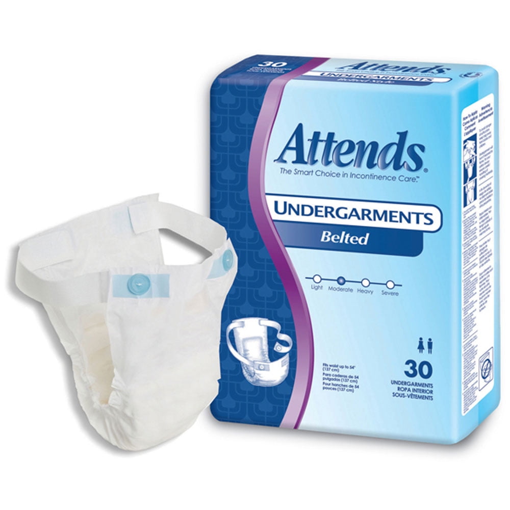 Attends Absorbent Belted Undergarment BU0600 Up to 54'' Pack of 30