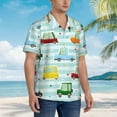 thumbnail image 6 of Pattern Collection With Car Men's 3d Print Casual Button Down Shirts, Novelty Hawaiian Short Sleeves 2xl, 6 of 8