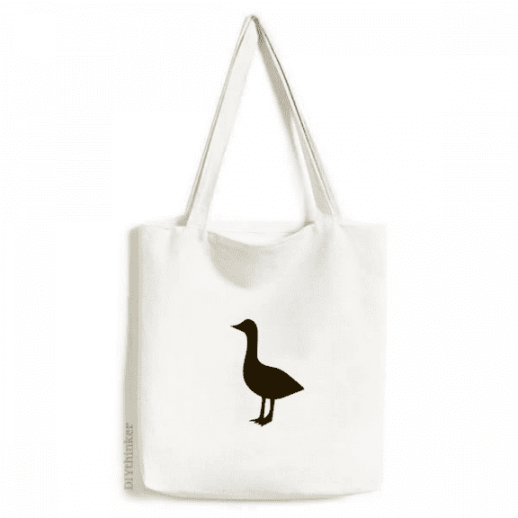 Black Goose Cute Animal Portrayal Tote Canvas Bag Shopping Satchel Casual Handbag