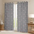 thumbnail image 2 of Erosebridal Pink Princess Bowknot Curtains Pack of 2 (42x84 Each),Black Classic Geometric Plaid Curtains Blackout For Teens, 2 of 7