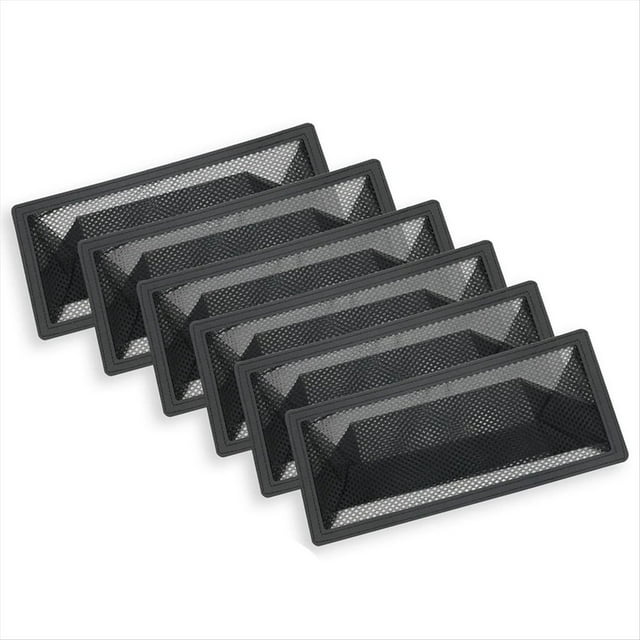 Floor Register Trap, AirVent Filter Mesh Catcher, Vent Screen Net Keeps Bugs, Coins, Pet Hair, Food Out (4x10In/6Pack),6 * Floor Register Trap,Black