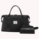 thumbnail image 5 of Bolso de viaje para mujer, 2 uds., bolso de noche, bolso de maquillaje, bonito bolso de gimnasio (negro), 5 of 5