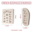 thumbnail image 2 of Fondant Molds 2pcs, Hemispherical Pearl Ball Bubble Cake Decorating Chocolate Silicone Molds for Cupcake Toppers, Desserts, Marzipan, Candy, Sugar Craft, Bath Bombs, Clay, Resin, SoapLight gray, 2 of 5