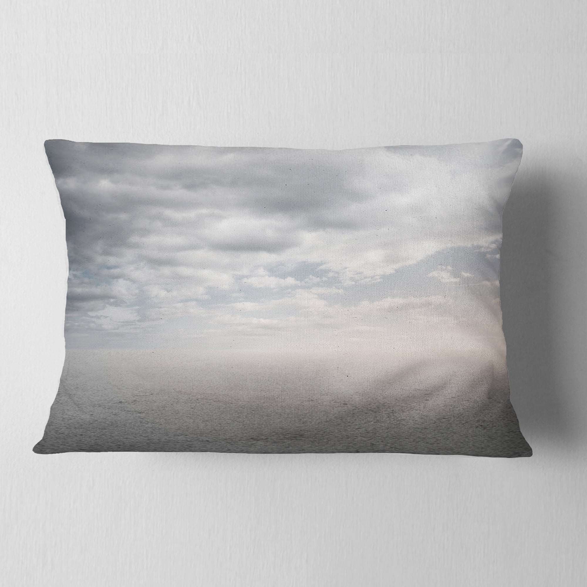 Designart Desert Land and Sky - Landscape Printed Throw Pillow - 12x20