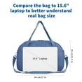 thumbnail image 5 of Underseat Bag Weekender Travel Duffel Tote with Adjustable Shoulder Straps for Spirit Airlines Personal Item Bag 18x14x8 for Gym Overnight, Blue, 5 of 7
