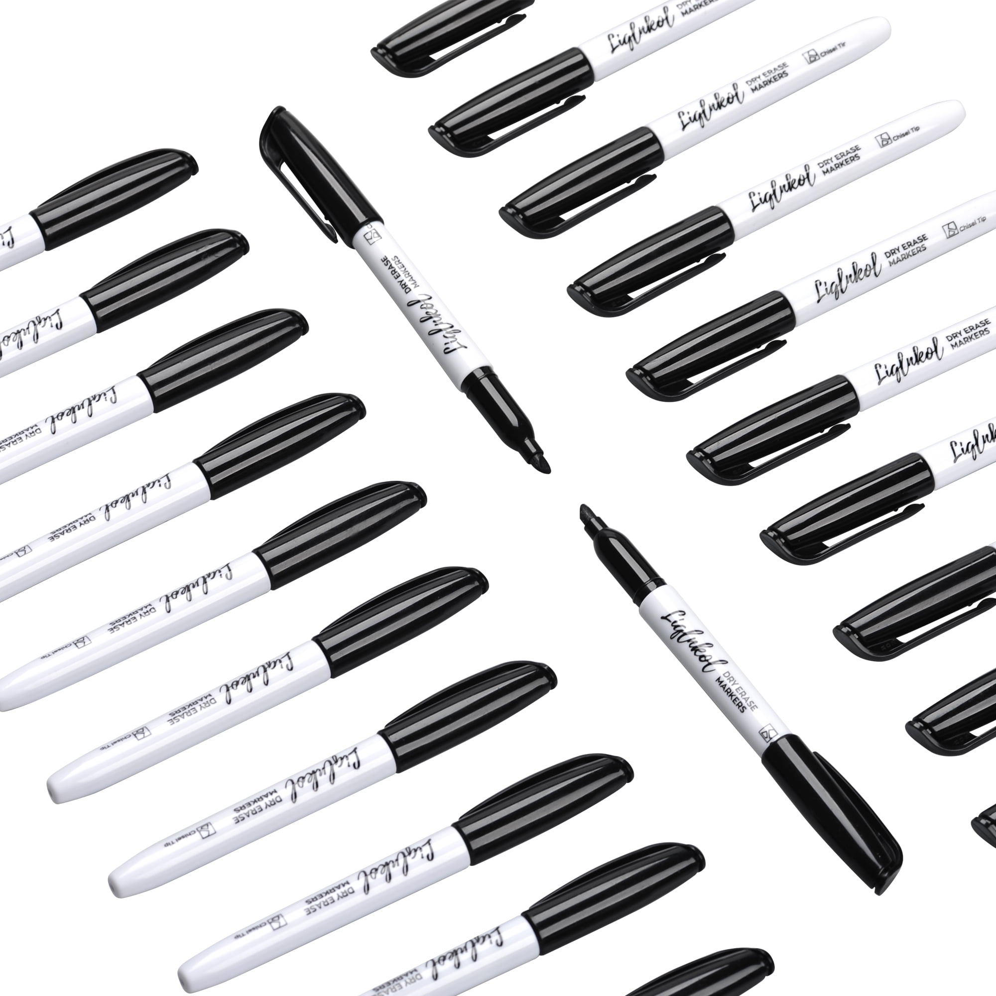 SFAIH Fine Tip Dry Erase Markers - 72 Pack Black Whiteboard Erasable Markers Bulk for Kids Adults, Ideal for Classroom School Office Home Use on White