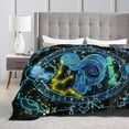 thumbnail image 3 of Cartoon Aquarius Blanket to Mom Throw Blankets Soft Horoscope Astrology Flannel Throw Blanket Zodiac Sign 50"X40", 3 of 6