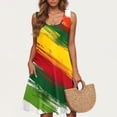 thumbnail image 4 of Holidays Dresses for Women Plus Size Dresses for Women Women's Casual Gradient Sleeveless Crewneck Print Dress K Multicolor S, 4 of 5